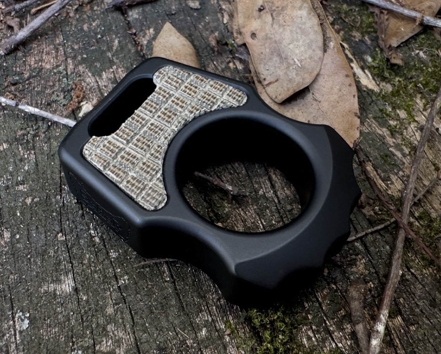 Semi-Custom Aluminum EDC Keychain Swampy Alligator Black