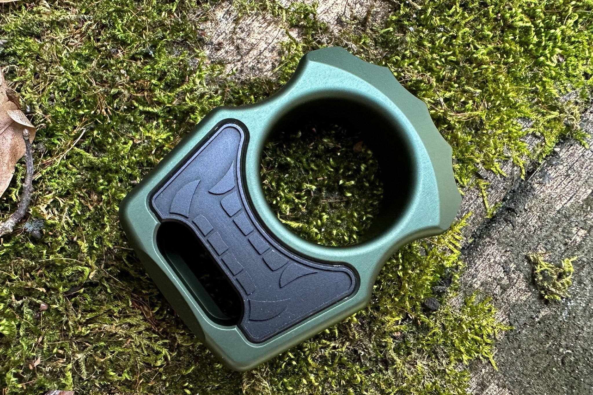 Semi-Custom Aluminum EDC Keychain Swampy Alligator Olive Green