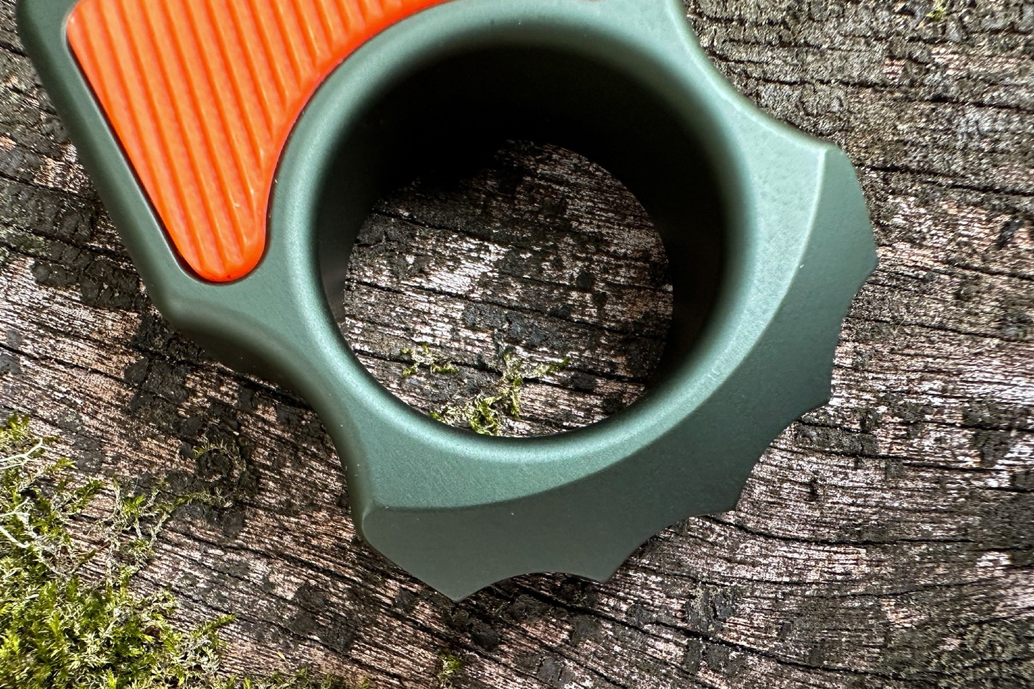 Semi-Custom Aluminum EDC Keychain Swampy Alligator Olive Green