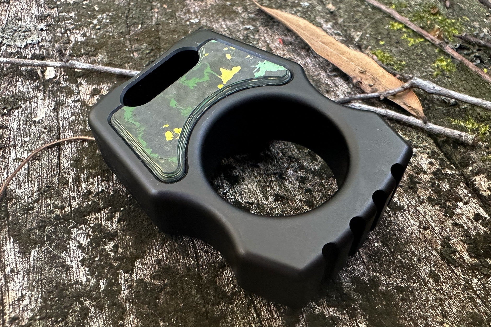 Semi-Custom Aluminum EDC Keychain Swampy Whale Black