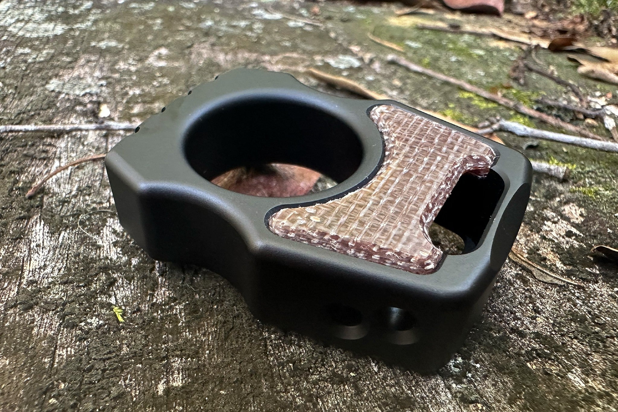 Semi-Custom Aluminum EDC Keychain Swampy Whale Black