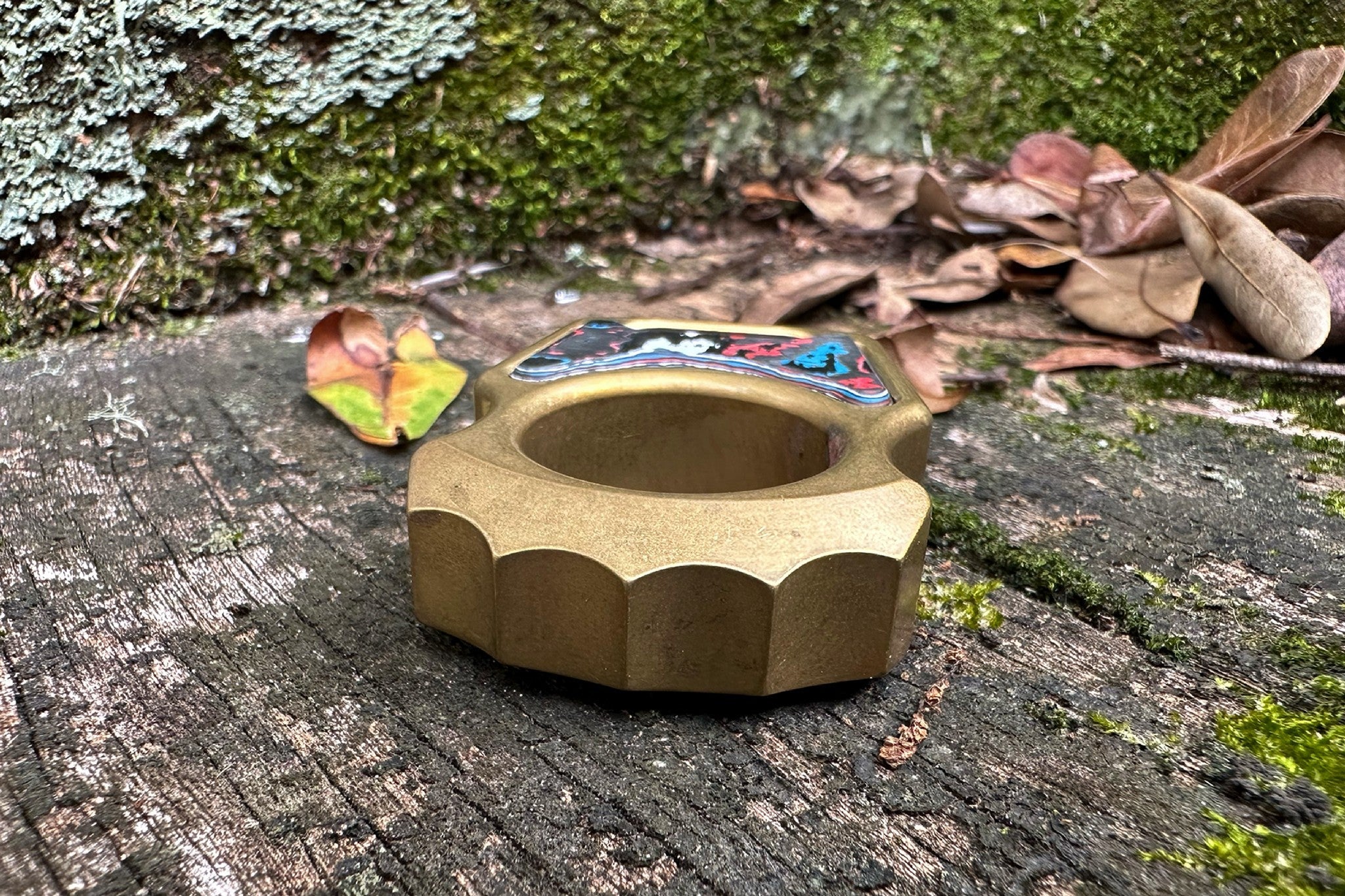 Semi-Custom Brass EDC Bottle Opener Keychain Swampy Alligator