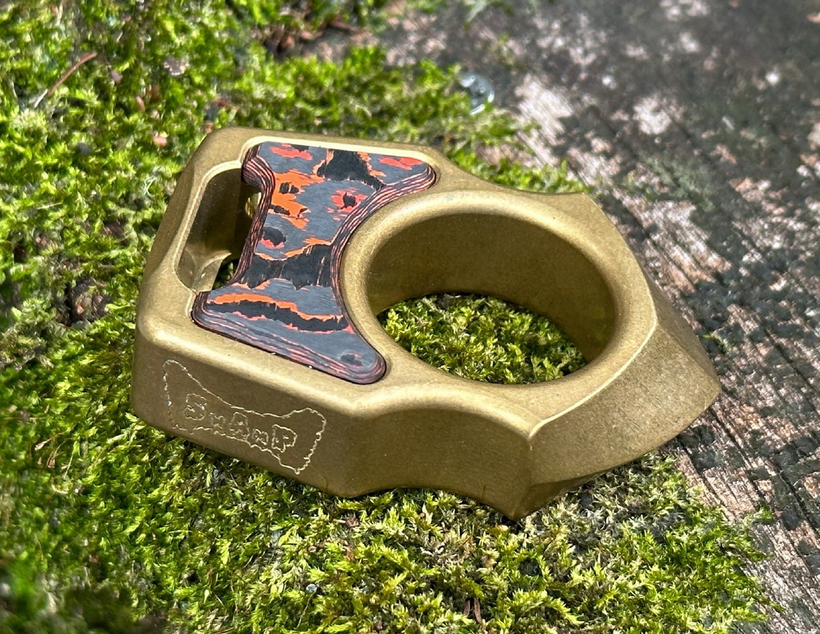 Semi-Custom Brass Bottle Opener Keychain Swampy Shark