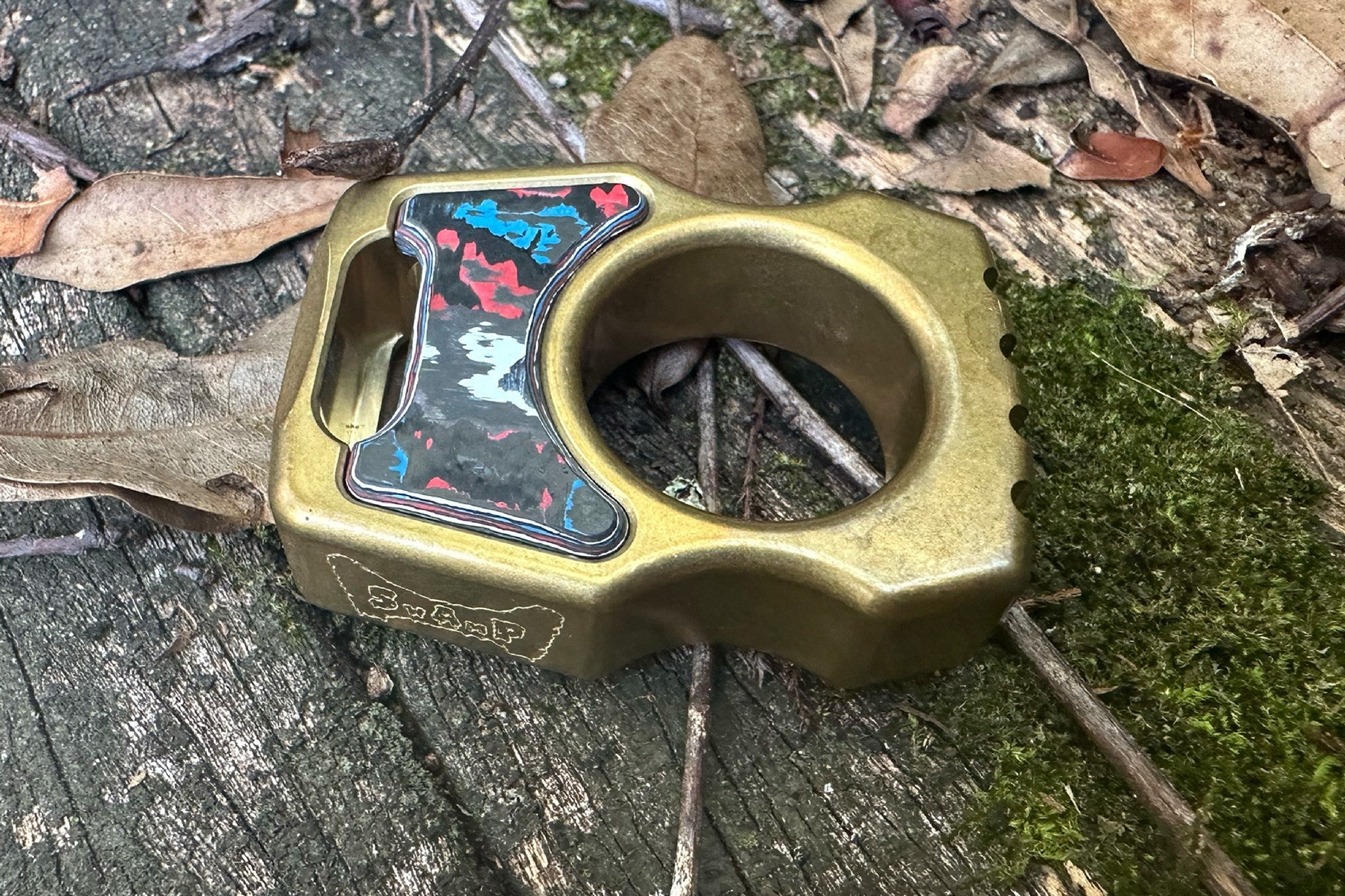 Semi-Custom Brass EDC Bottle Opener Keychain Swampy Whale