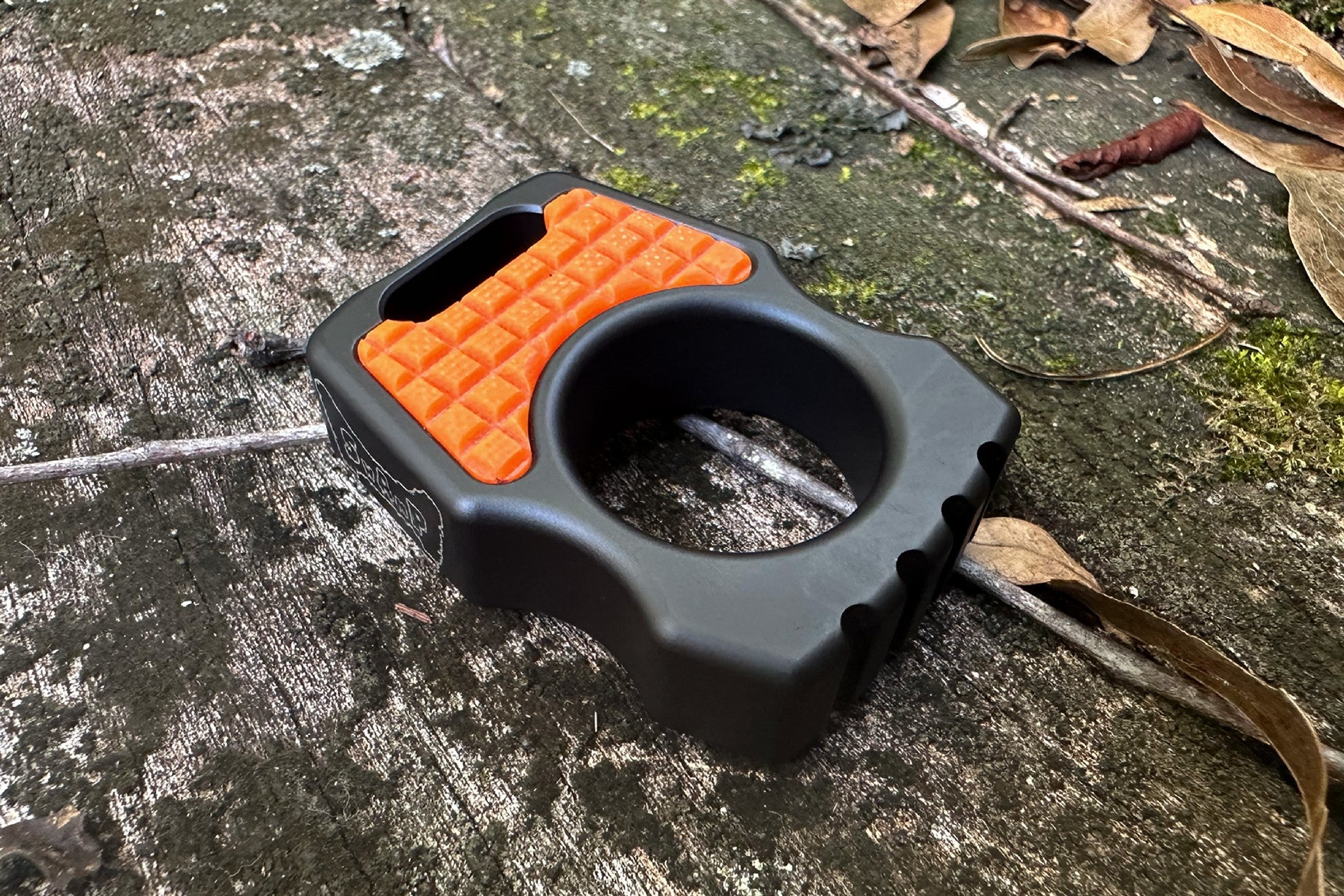 Semi-Custom Titanium Bottle Opener Keychain Swampy Whale Armor Black Cerakote