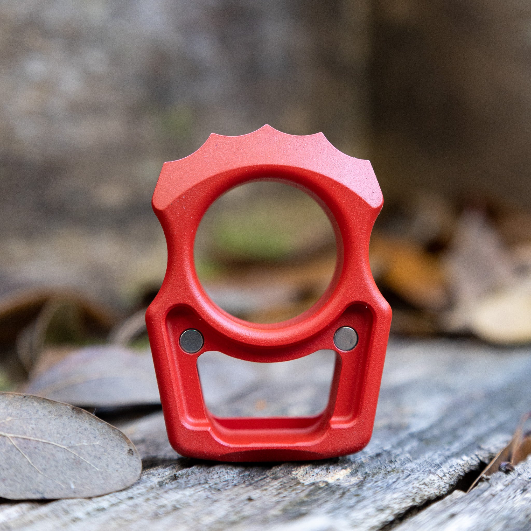 Semi-Custom Titanium Bottle Opener Keychain Swampy Alligator Red Cerakote