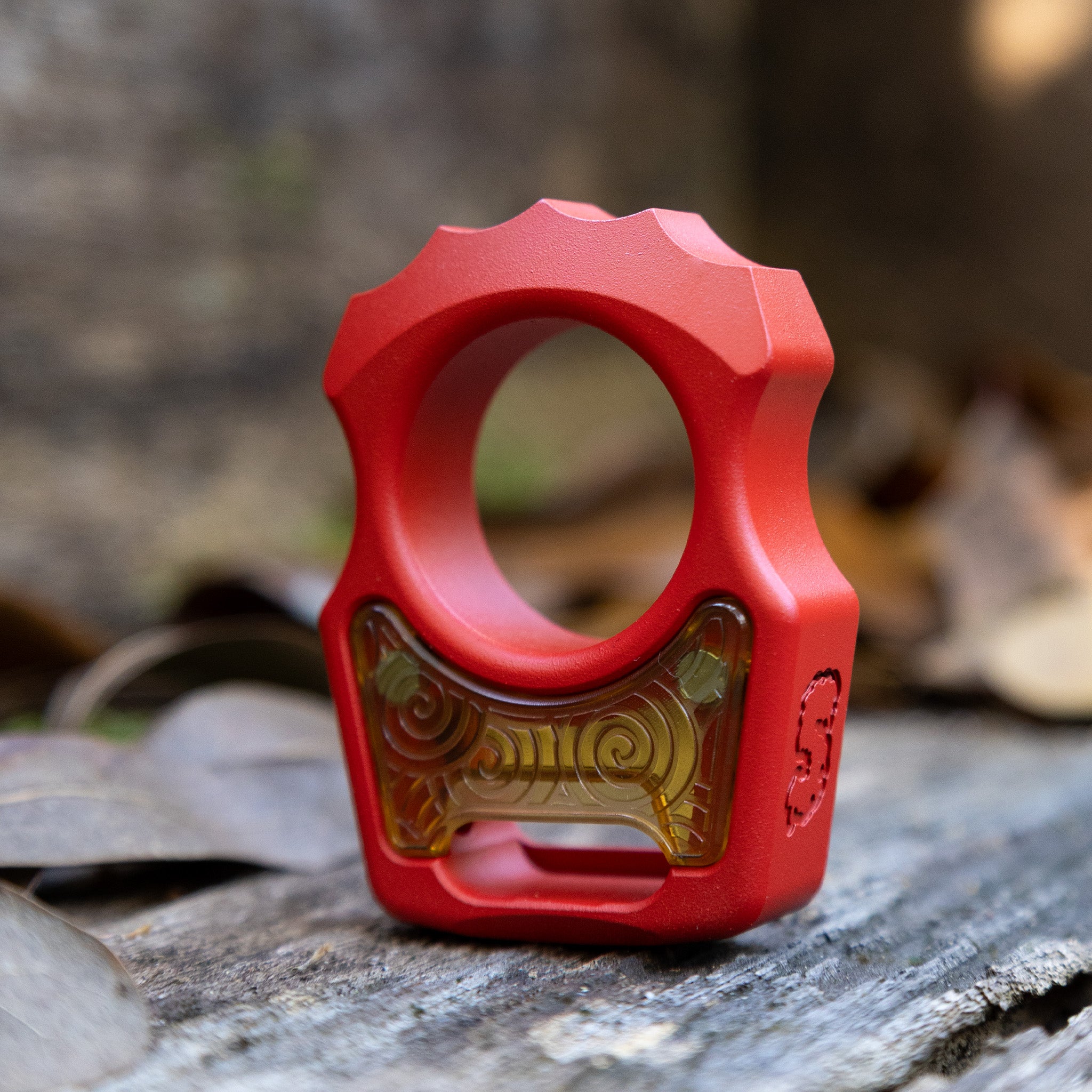 Semi-Custom Titanium Bottle Opener Keychain Swampy Alligator Red Cerakote