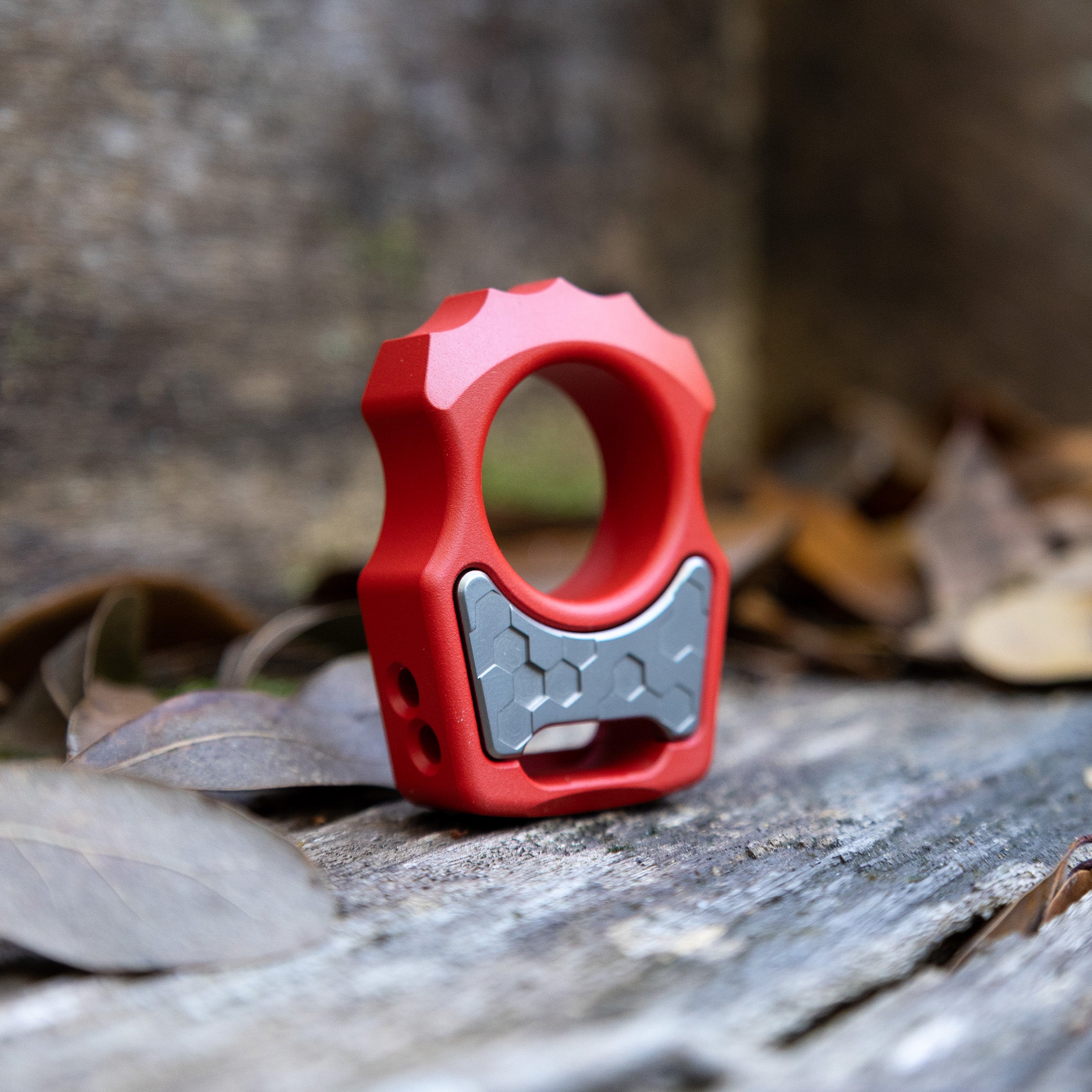 Semi-Custom Titanium Bottle Opener Keychain Swampy Alligator Red Cerakote