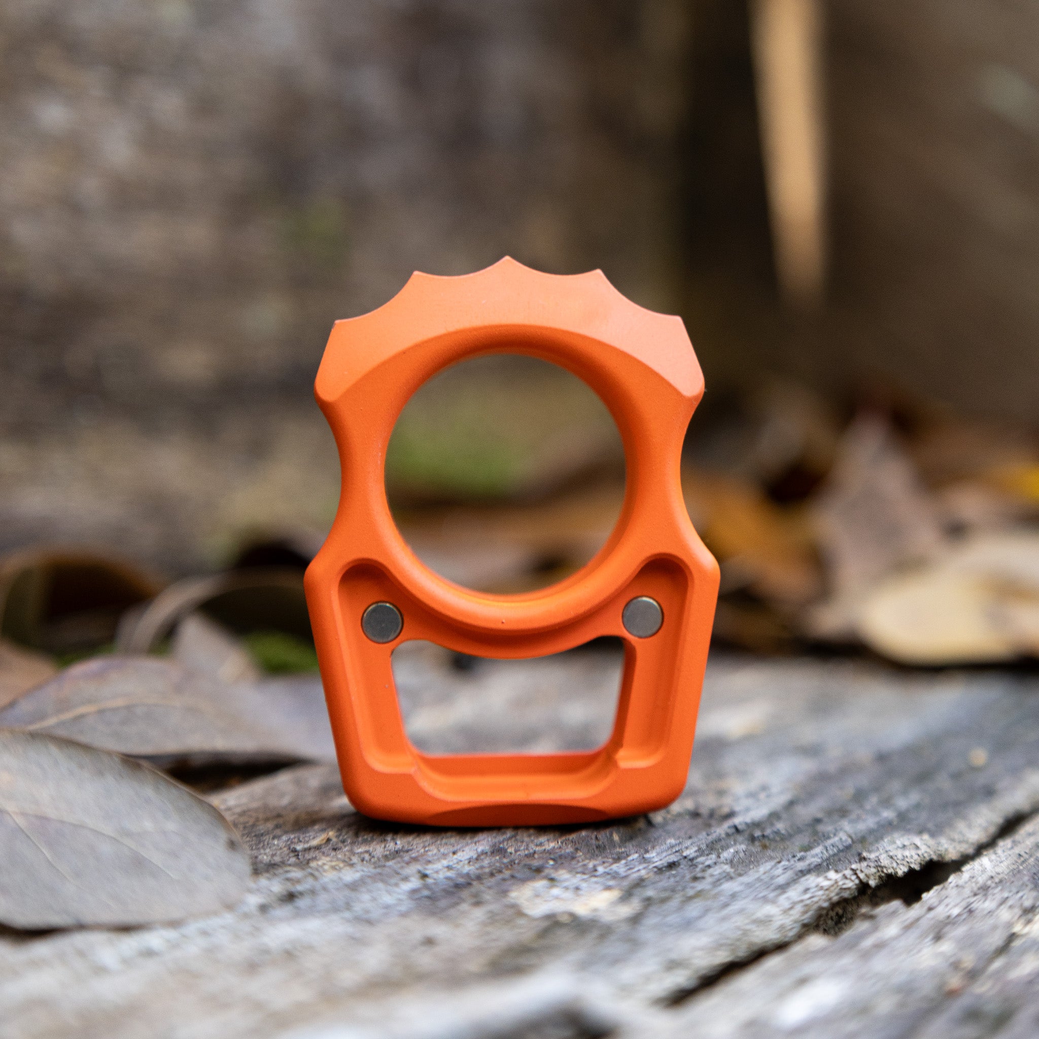 Semi-Custom Titanium EDC Keychain Swampy Alligator Hunter Orange Cerakote