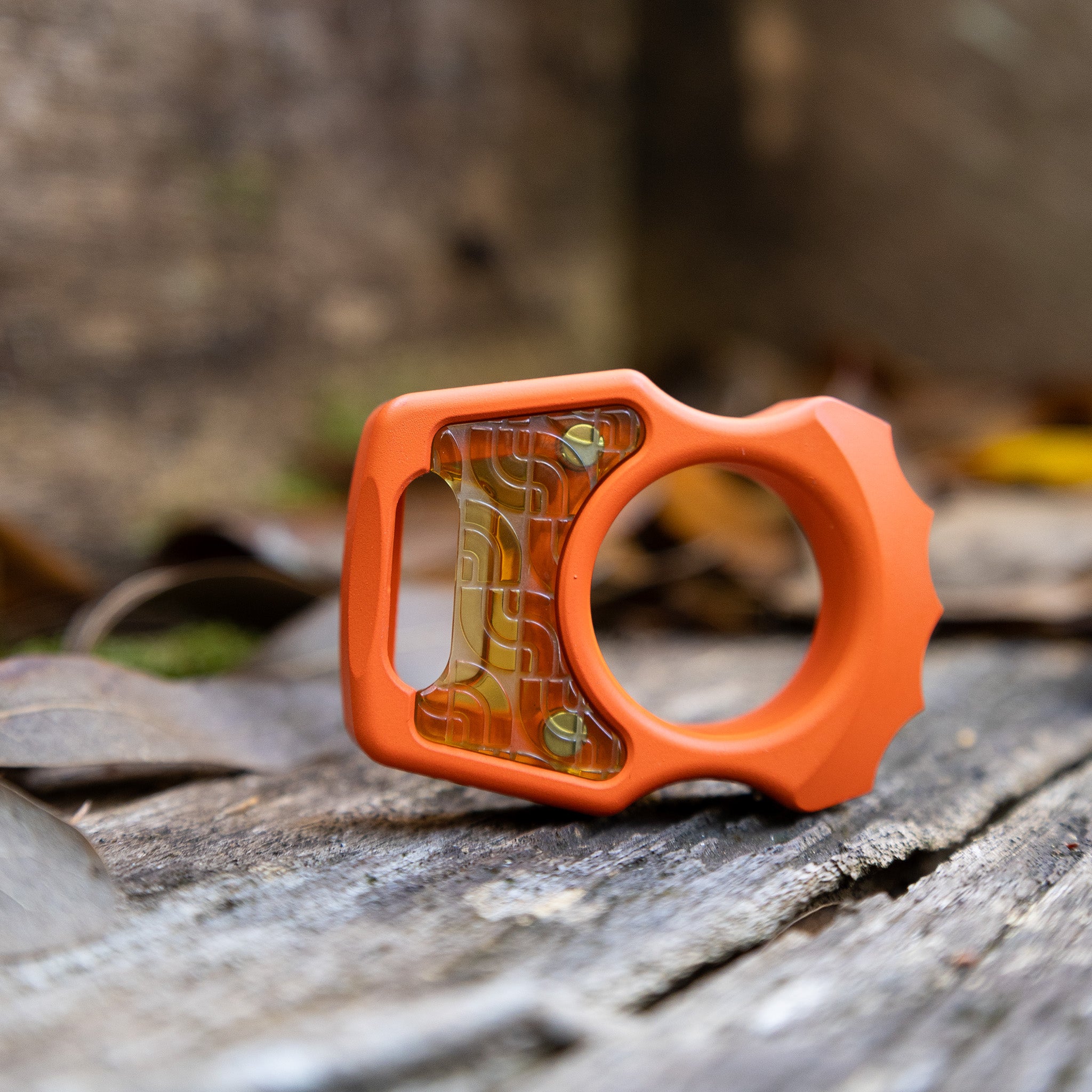 Semi-Custom Titanium EDC Keychain Swampy Alligator Hunter Orange Cerakote