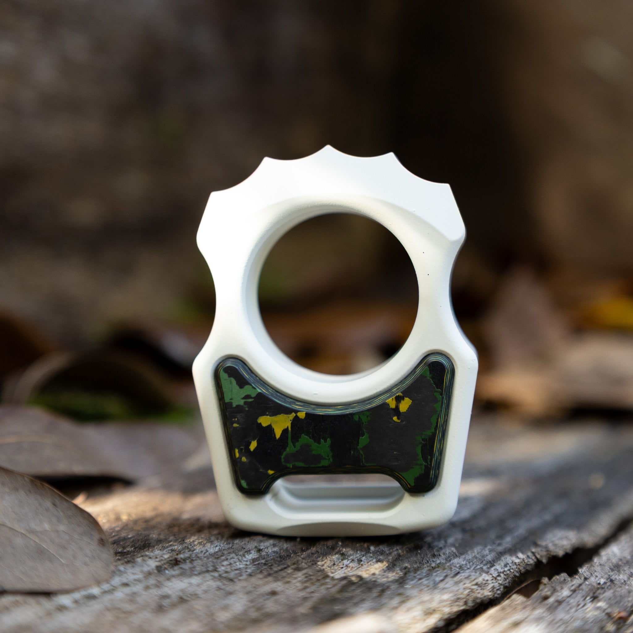 Semi-Custom Titanium Keychain Swampy Alligator Snow White Cerakote