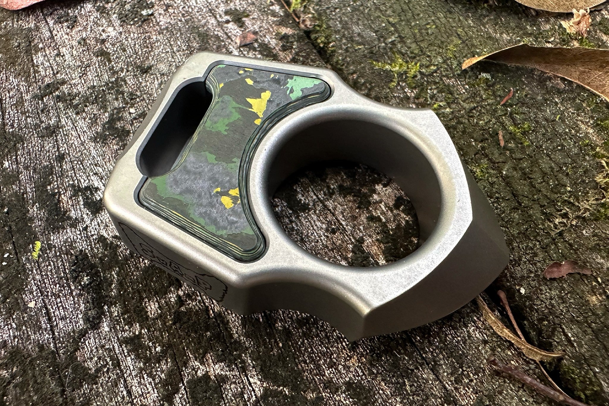 Semi-Custom Titanium EDC Keychain Swampy Shark