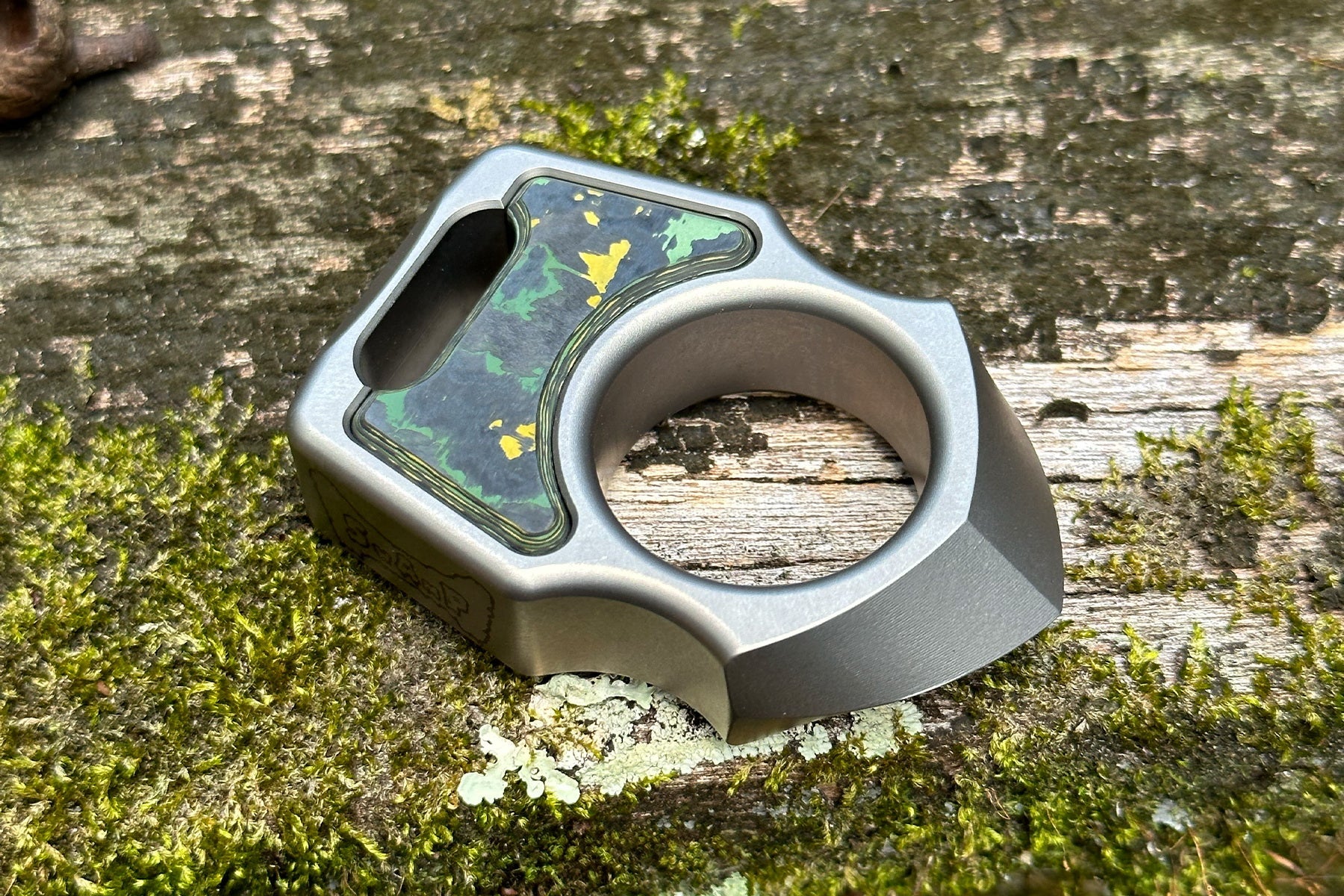 Semi-Custom Titanium EDC Keychain Swampy Shark