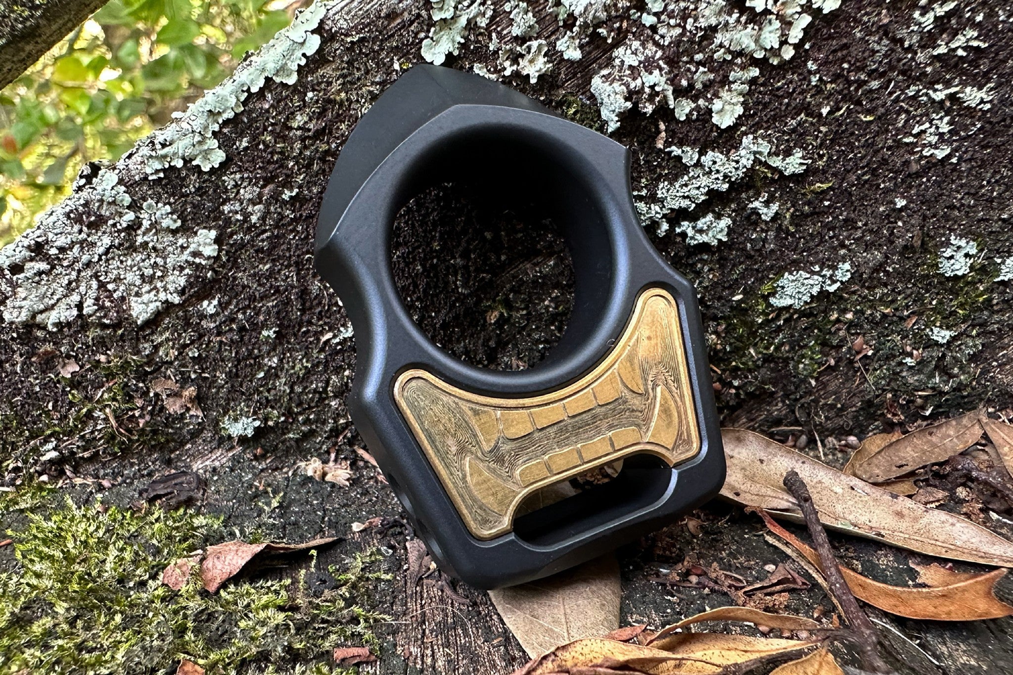 Semi-Custom Titanium EDC Keychain Swampy Shark Armor Black Cerakote