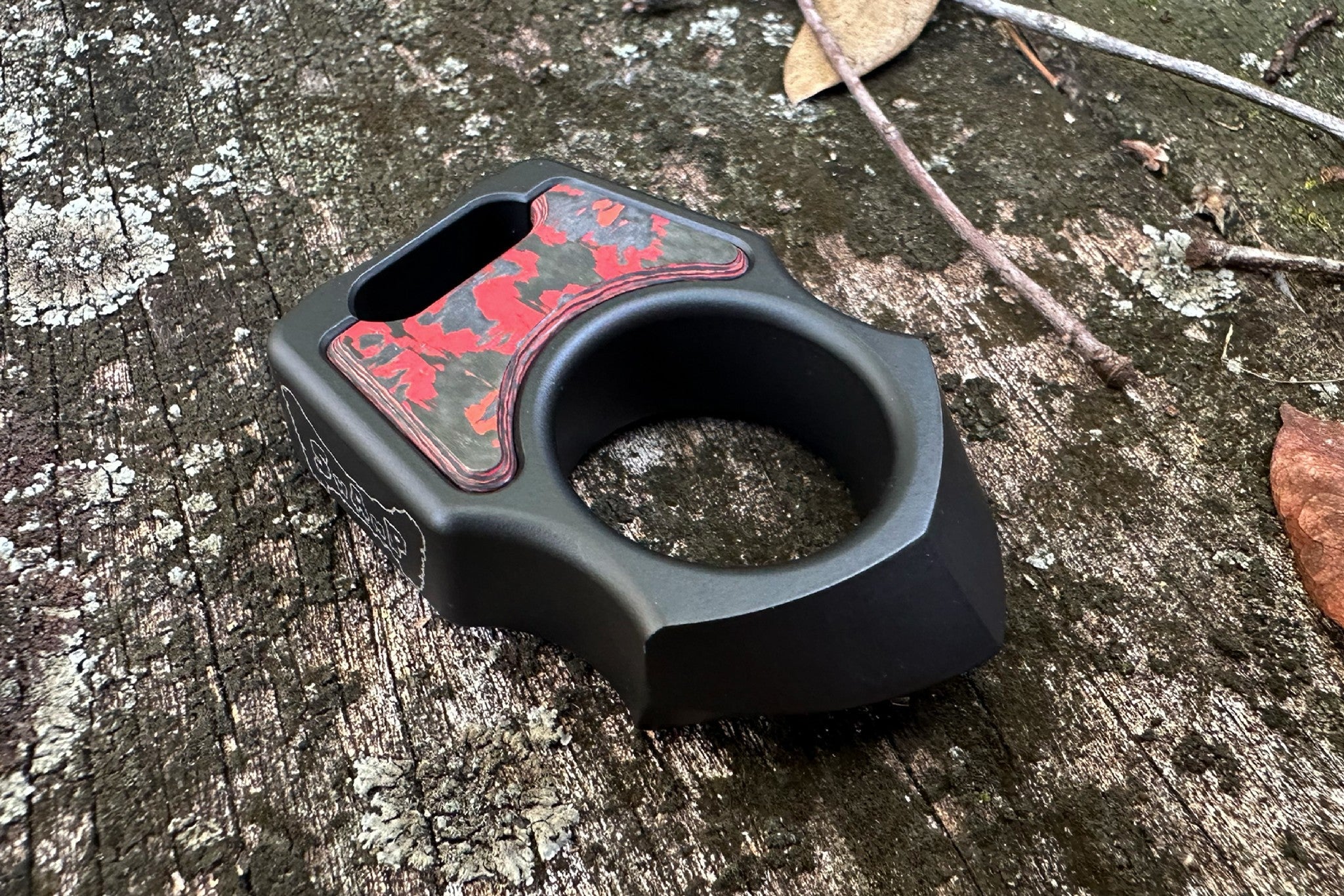 Semi-Custom Titanium EDC Keychain Swampy Shark Armor Black Cerakote