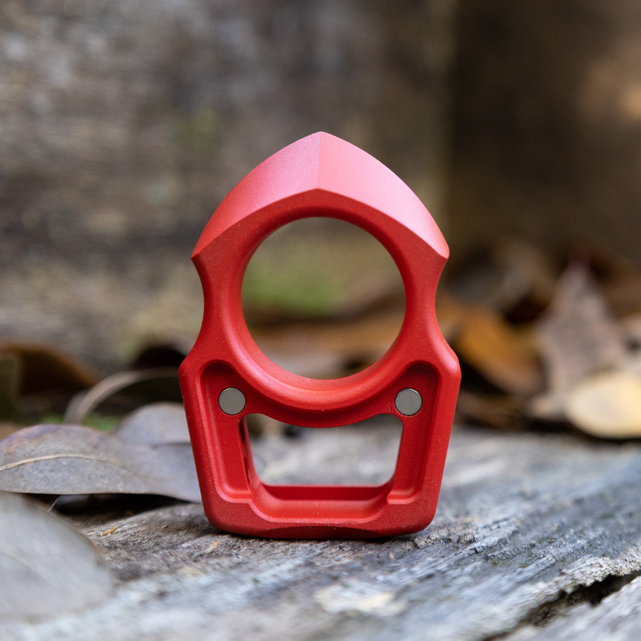 Semi-Custom Titanium Keychain Swampy Shark Red Cerakote