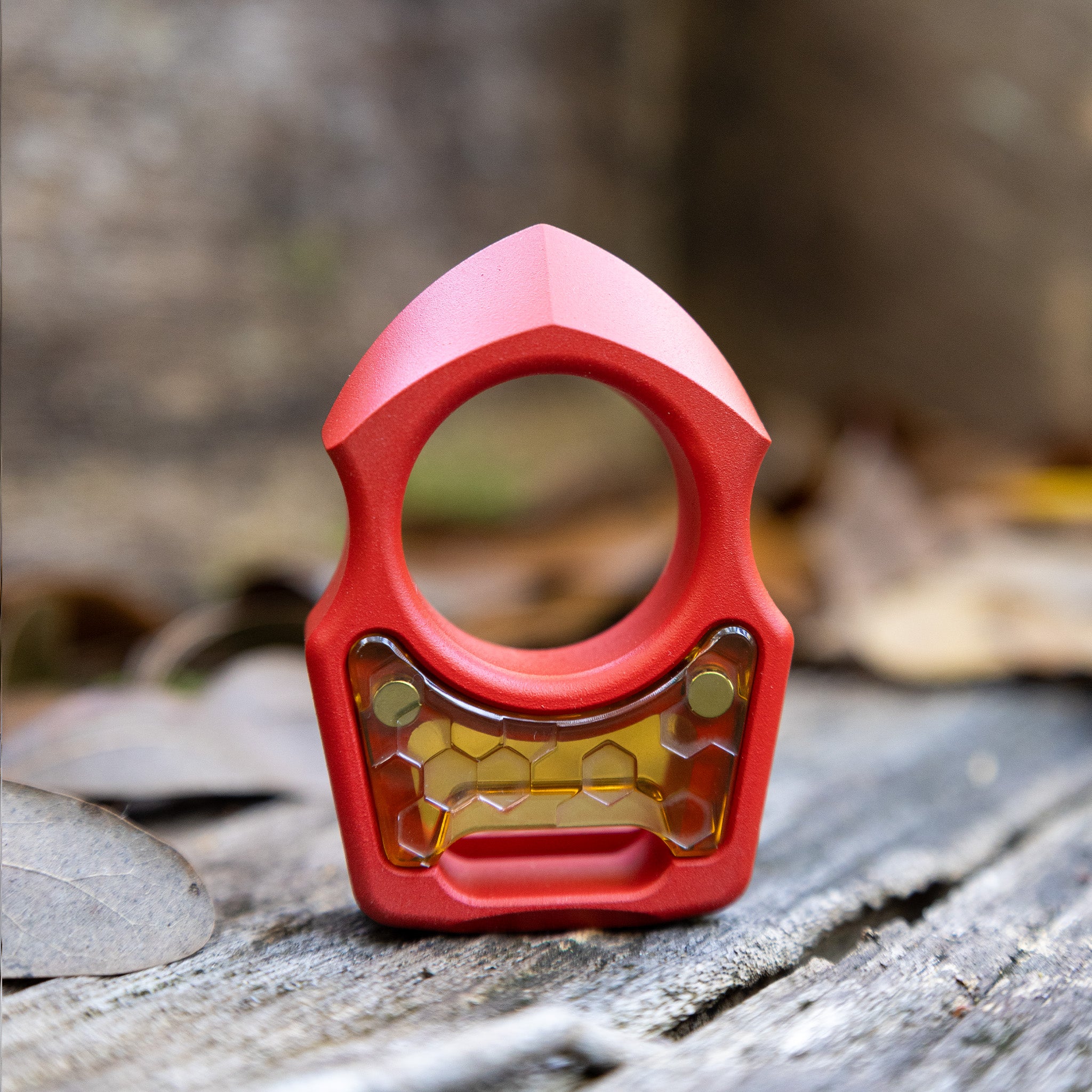 Semi-Custom Titanium Keychain Swampy Shark Red Cerakote