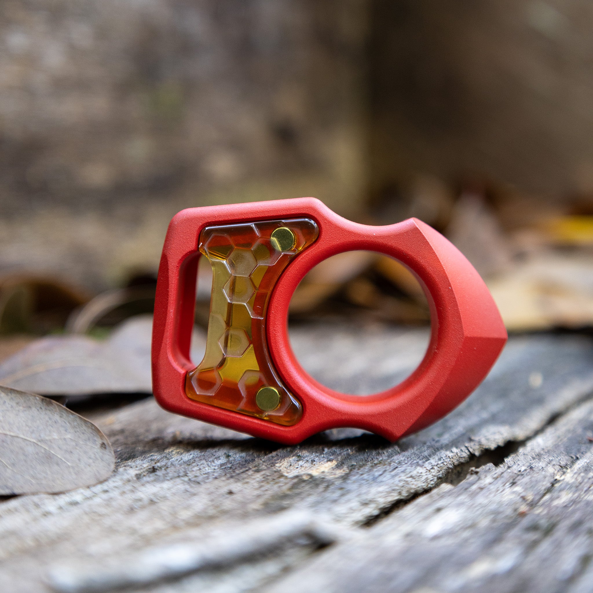 Semi-Custom Titanium Keychain Swampy Shark Red Cerakote