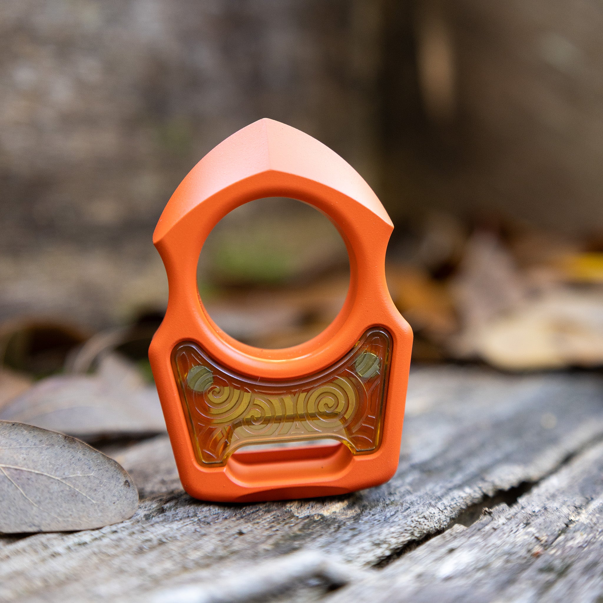 Semi-Custom Titanium Keychain Swampy Shark Hunter Orange Cerakote