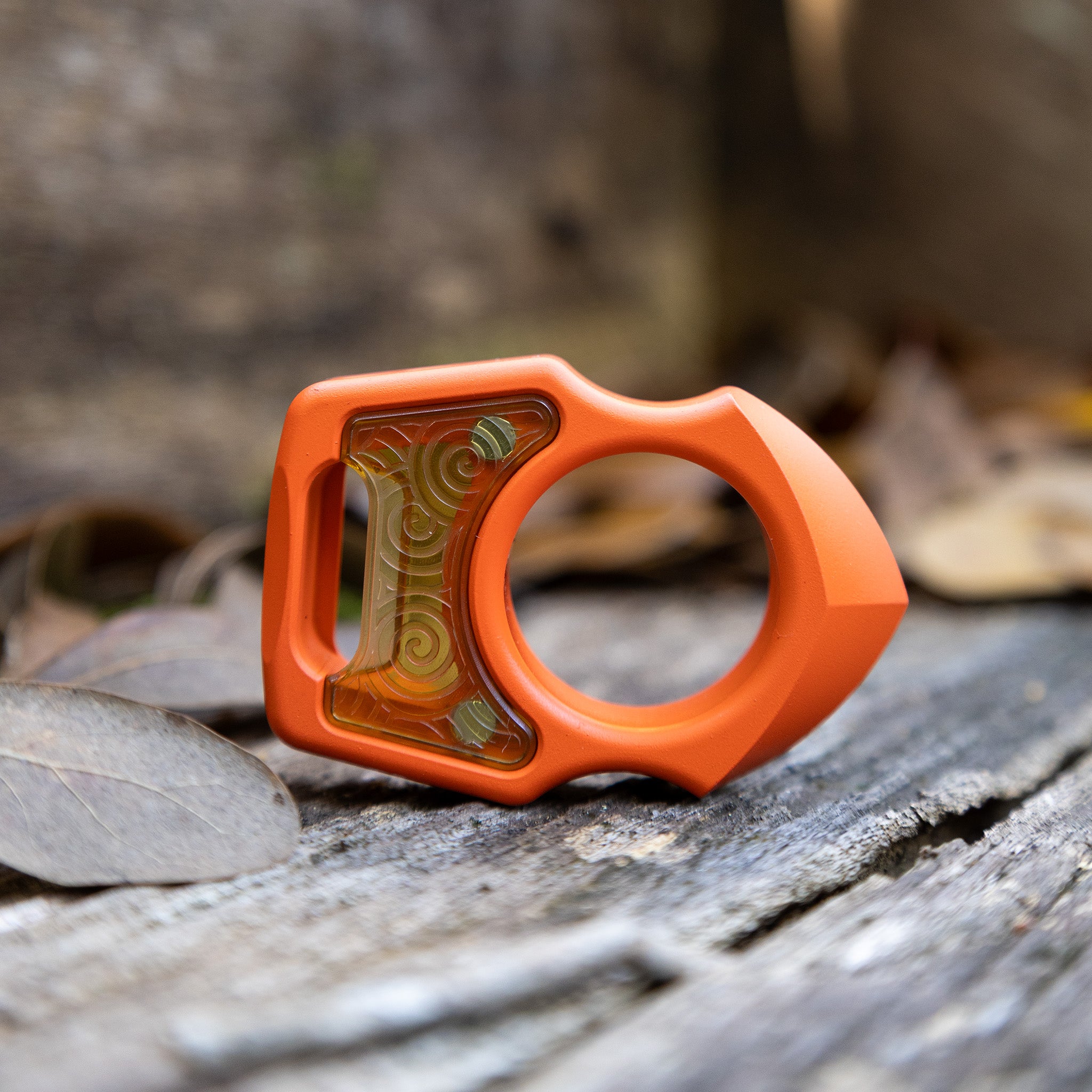 Semi-Custom Titanium Keychain Swampy Shark Hunter Orange Cerakote
