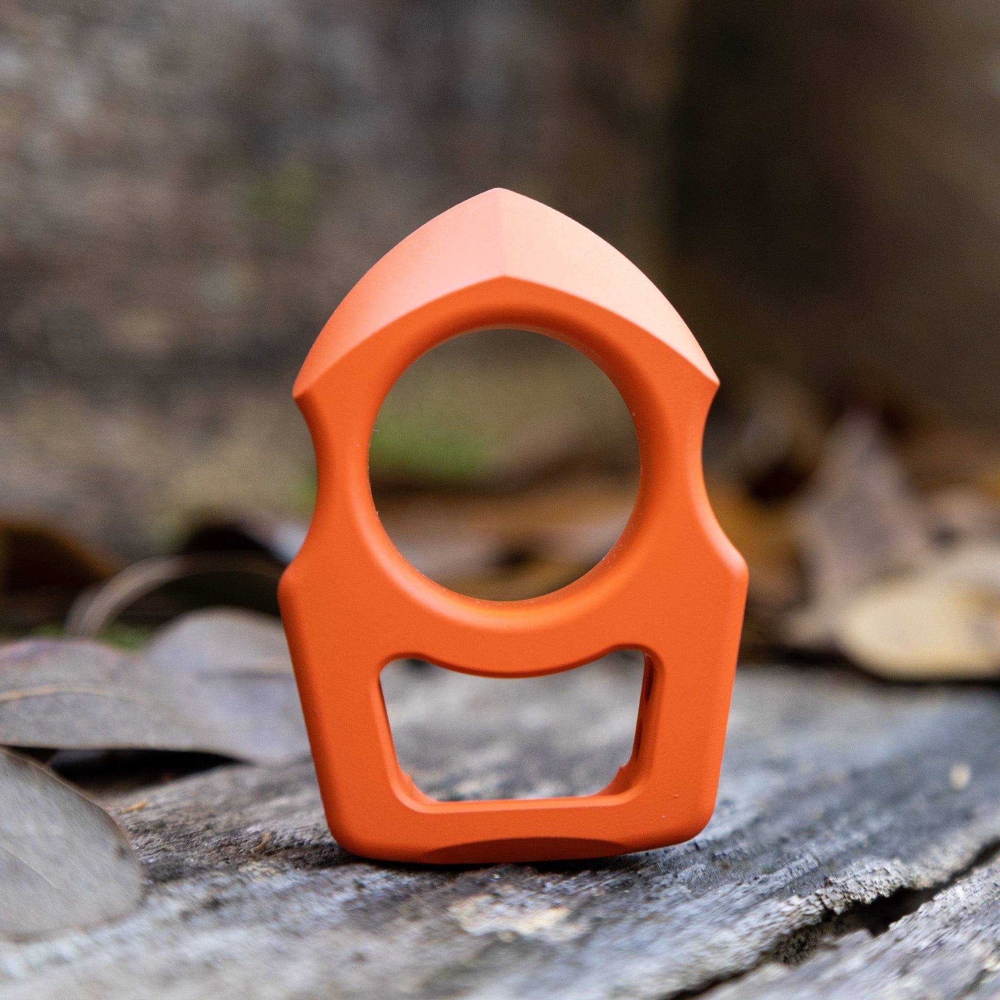 Semi-Custom Titanium Keychain Swampy Shark Hunter Orange Cerakote