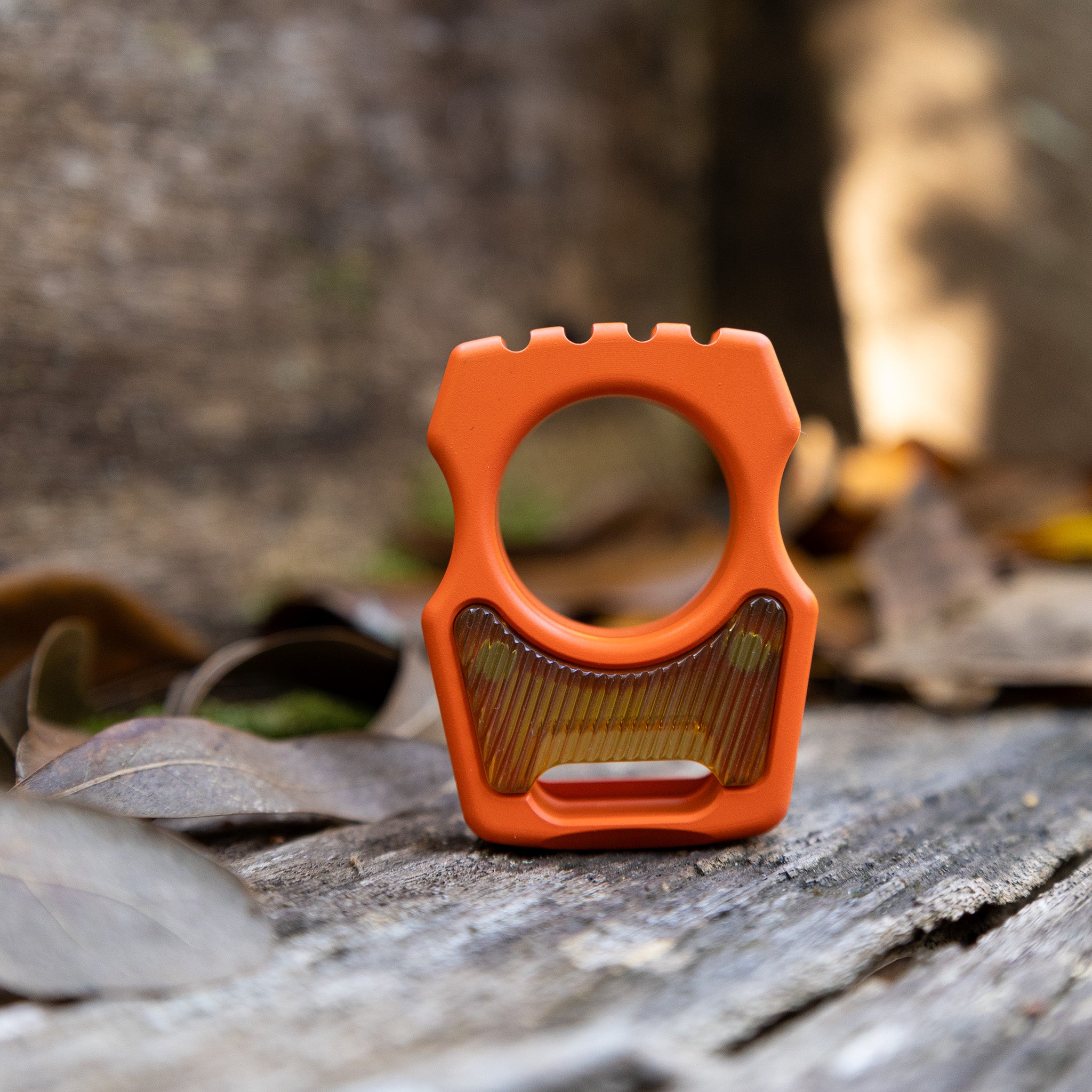 Semi-Custom Titanium Bottle Opener Keychain Swampy Whale Hunter Orange Cerakote