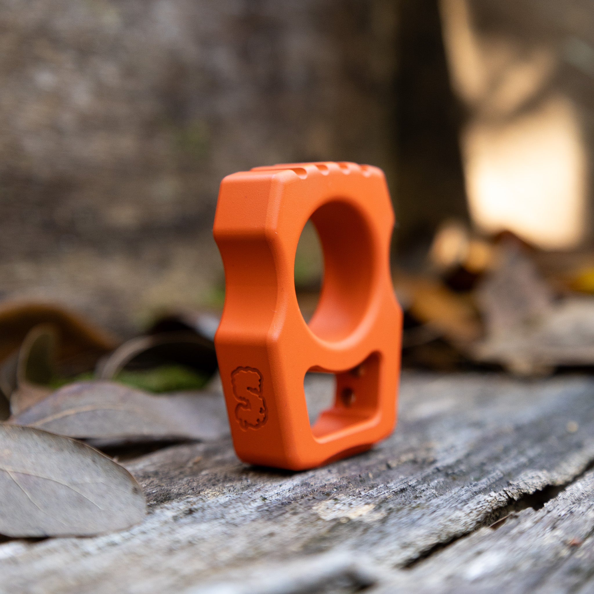 Semi-Custom Titanium Bottle Opener Keychain Swampy Whale Hunter Orange Cerakote