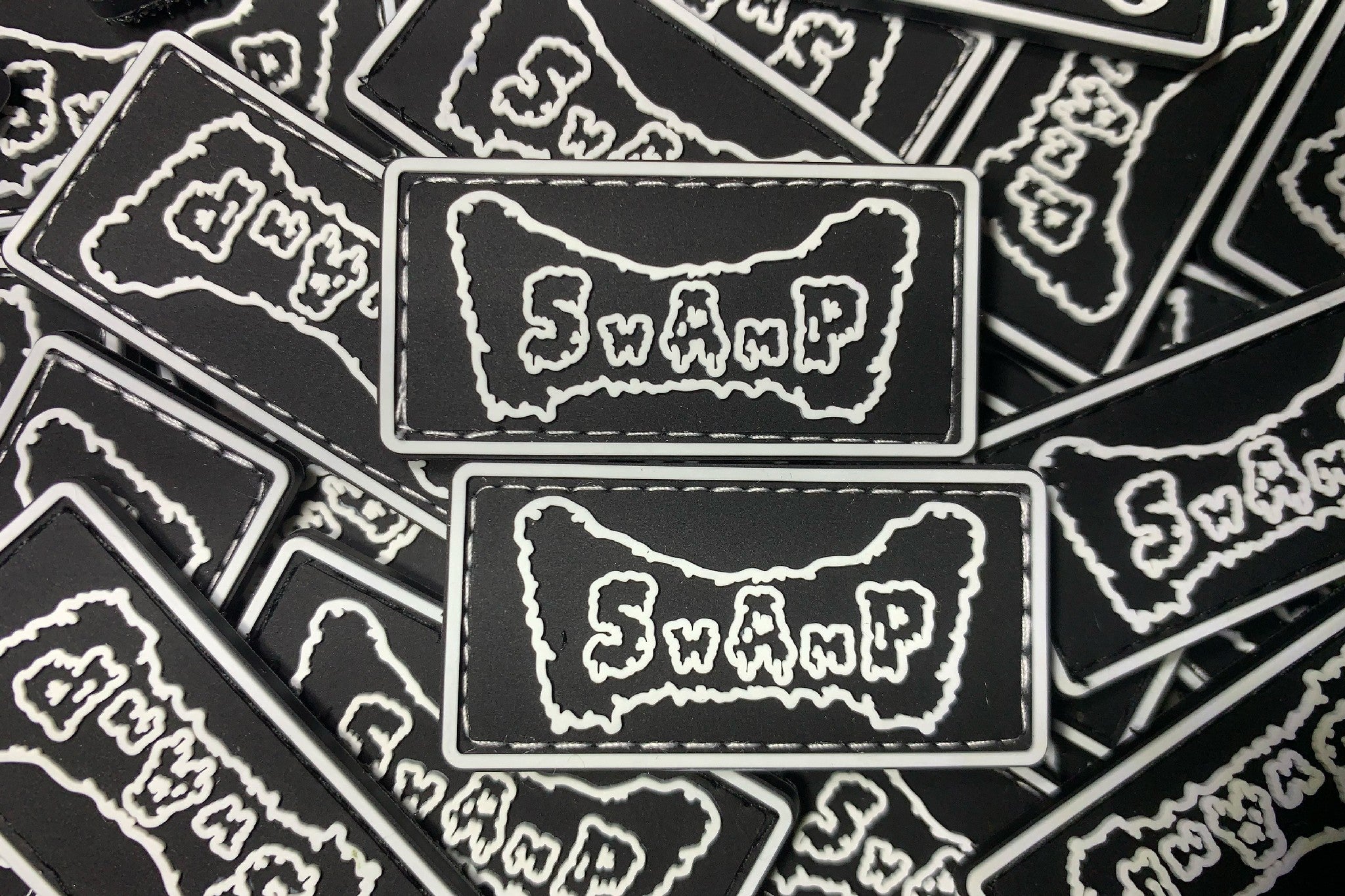 SWAMP Black & White Velcro Patch Set — PVC (2 pcs)