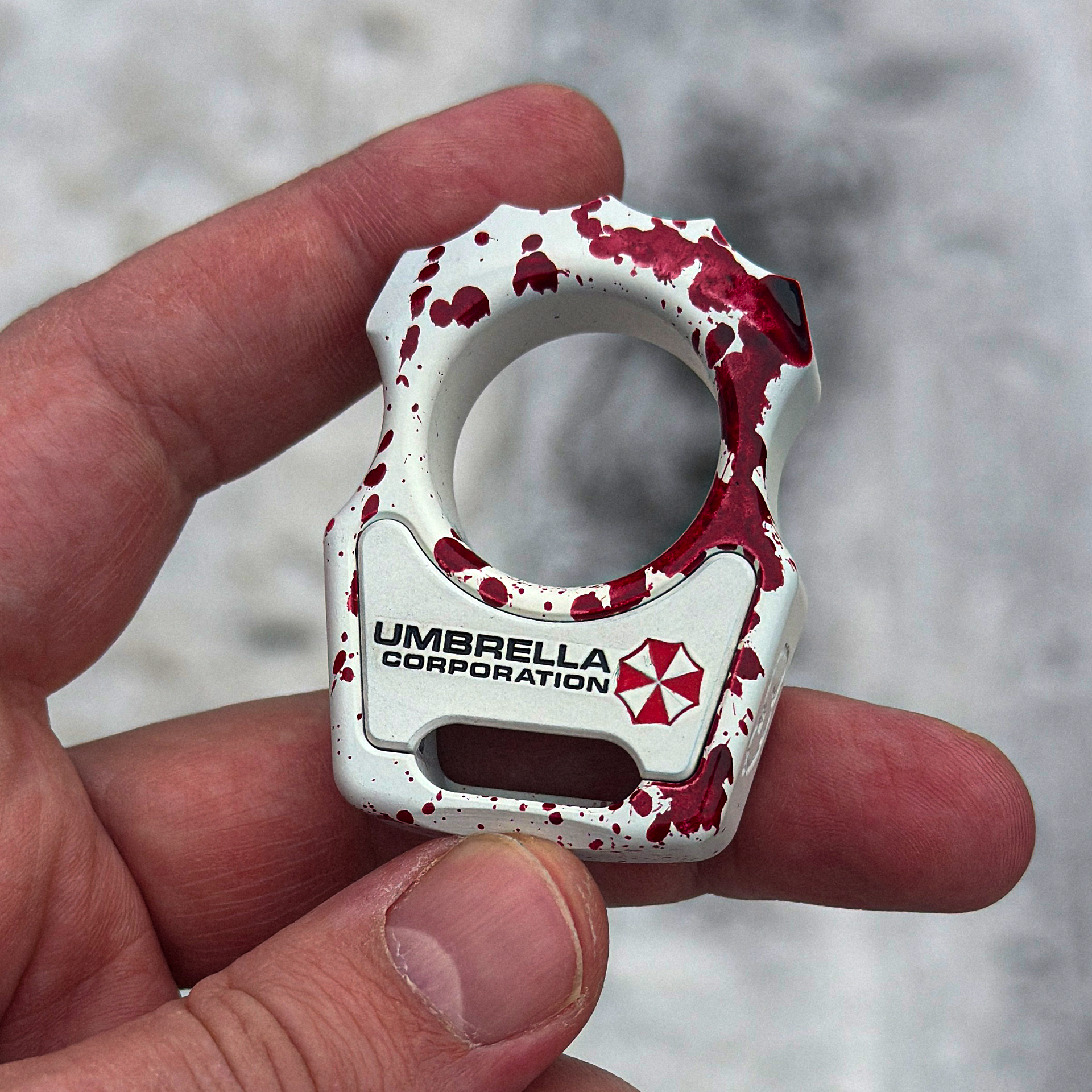 Swampy Alligator Biohazard Edition Cerakote Bottle Opener Keychain