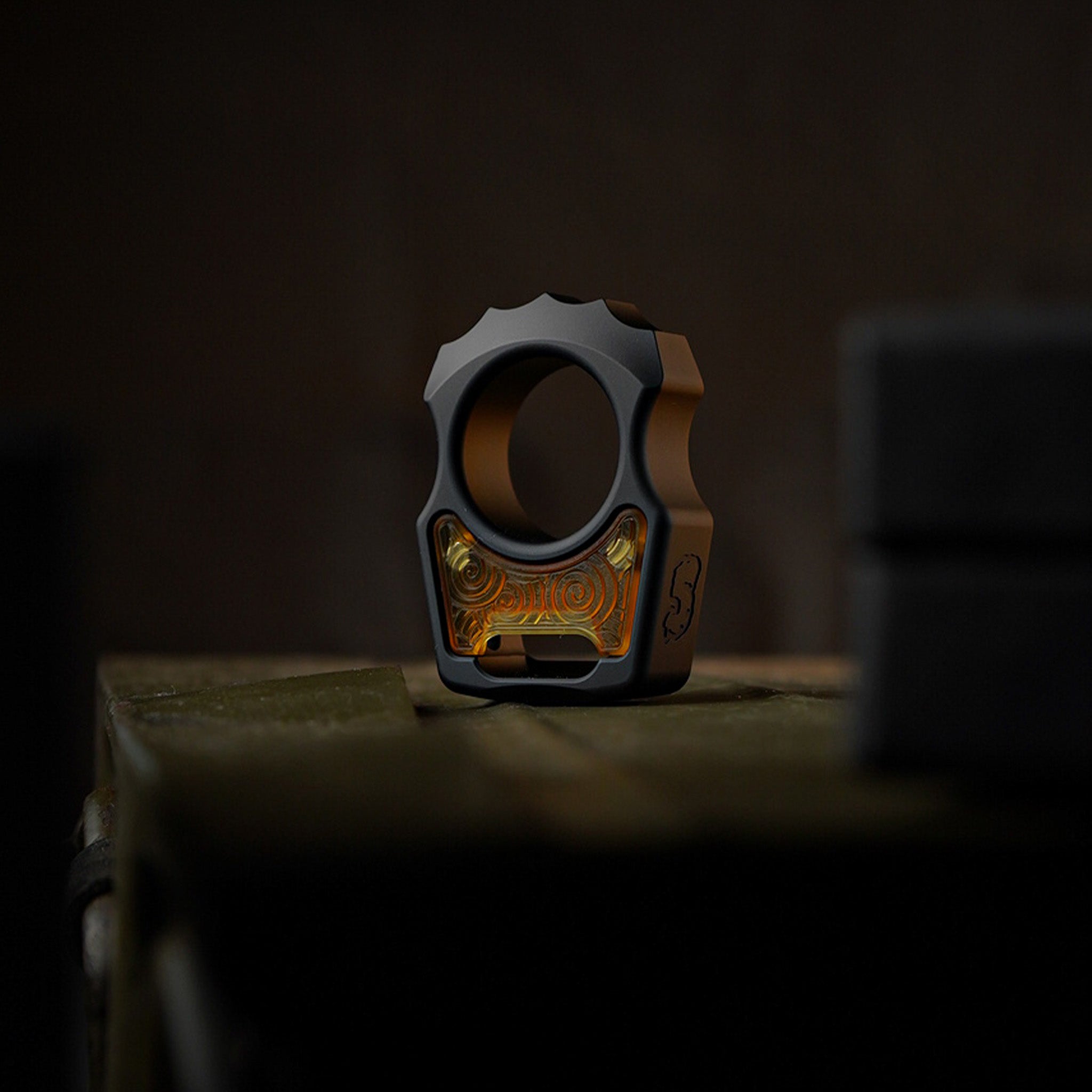 Set of Swampy Alligator EDC Bottle Opener Keychain & ULTEM Japanese Pattern Inlay