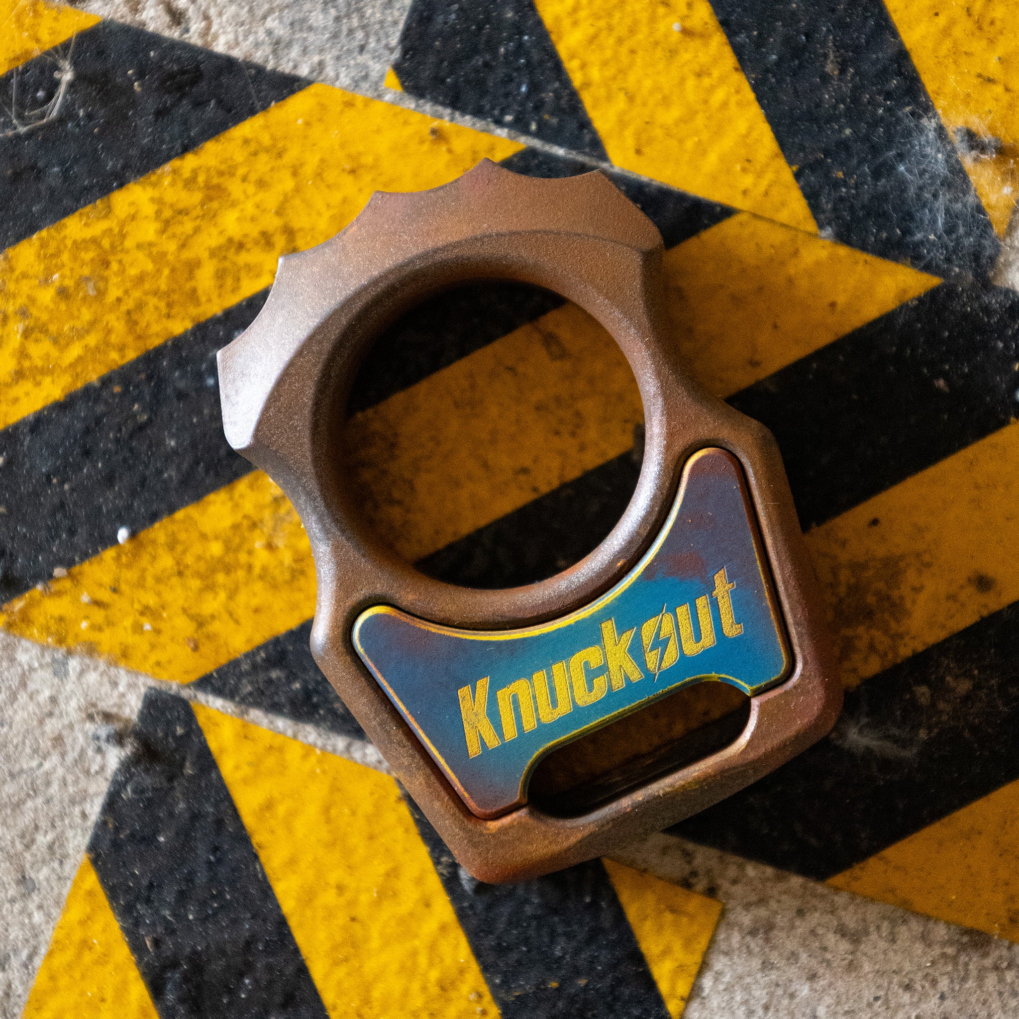 Swampy Alligator Knuckout Rusty Cerakote Bottle Opener Keychain