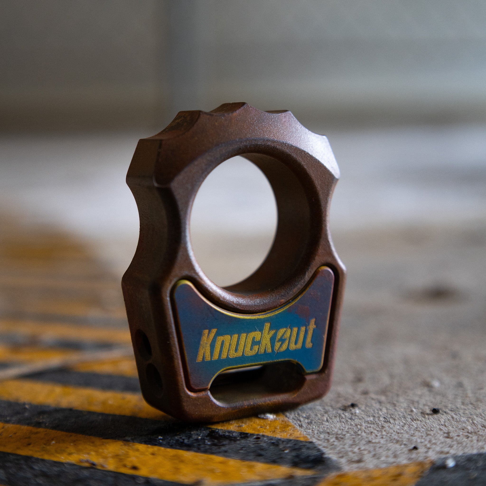 Swampy Alligator Knuckout Rusty Cerakote Bottle Opener Keychain