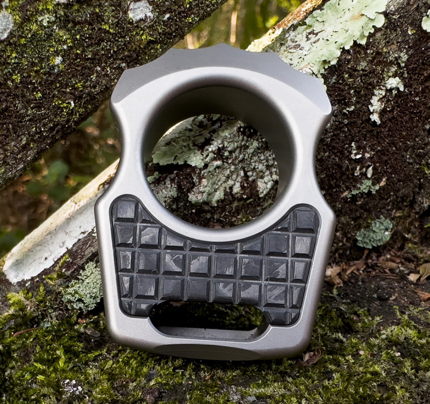 Carbon Fiber Black Camo Frag Pattern Inlay for Swampy Custom Keychains