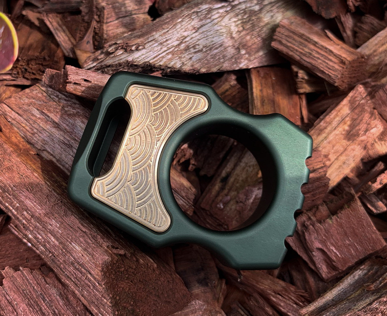 Brass Seigaiha Inlay for Swampy Custom Keychains