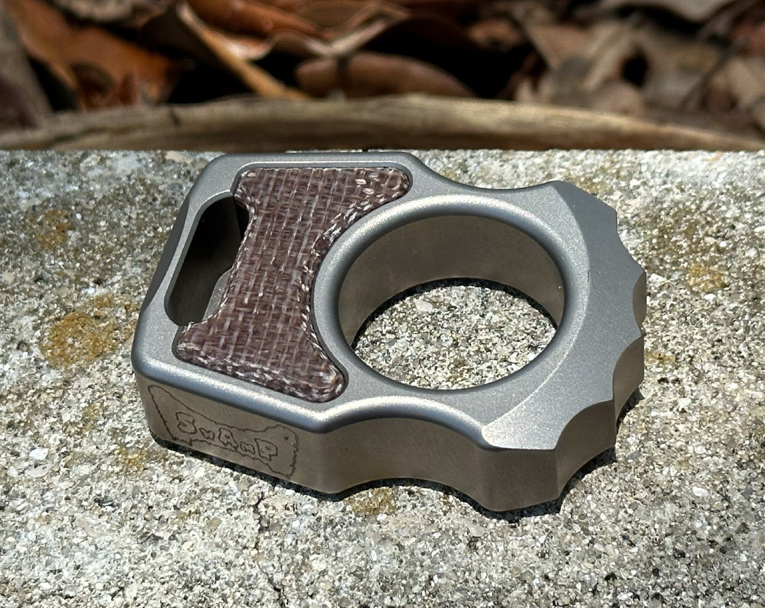 Micarta Burlap Inlay for Custom Swampy Keychains