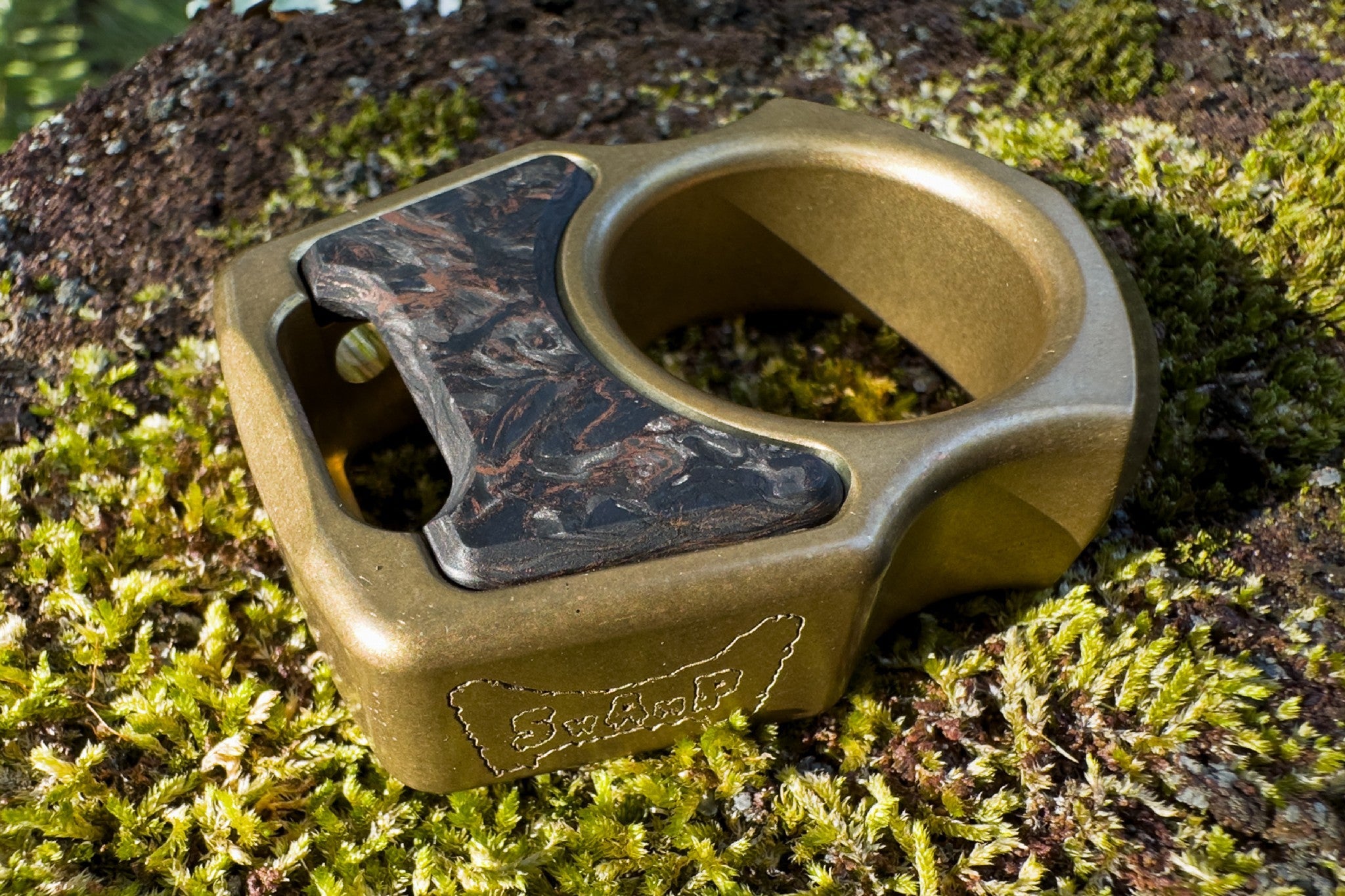 Carbon Fiber Dark Matter Copper Inlay for Swampy Custom Keychains