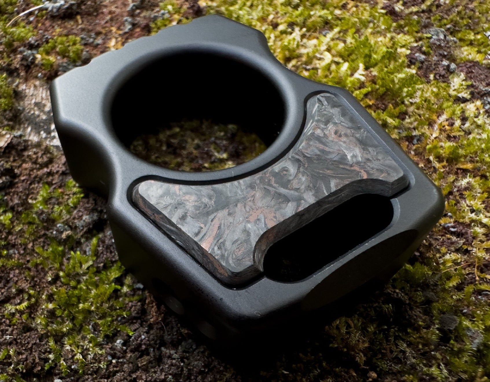 Carbon Fiber Dark Matter Copper Inlay for Swampy Custom Keychains