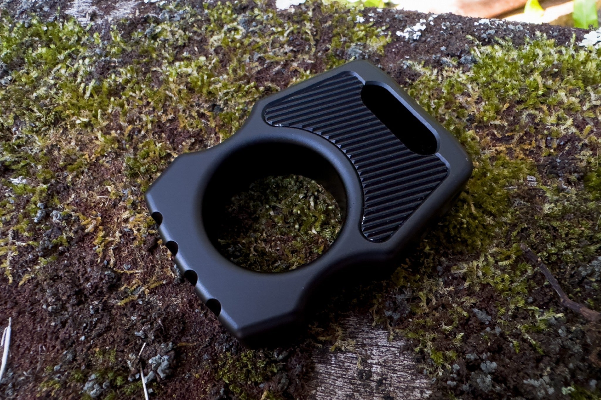 Aluminum Black Anodized Diagonal Lines Pattern Inlay for Swampy Custom Keychains