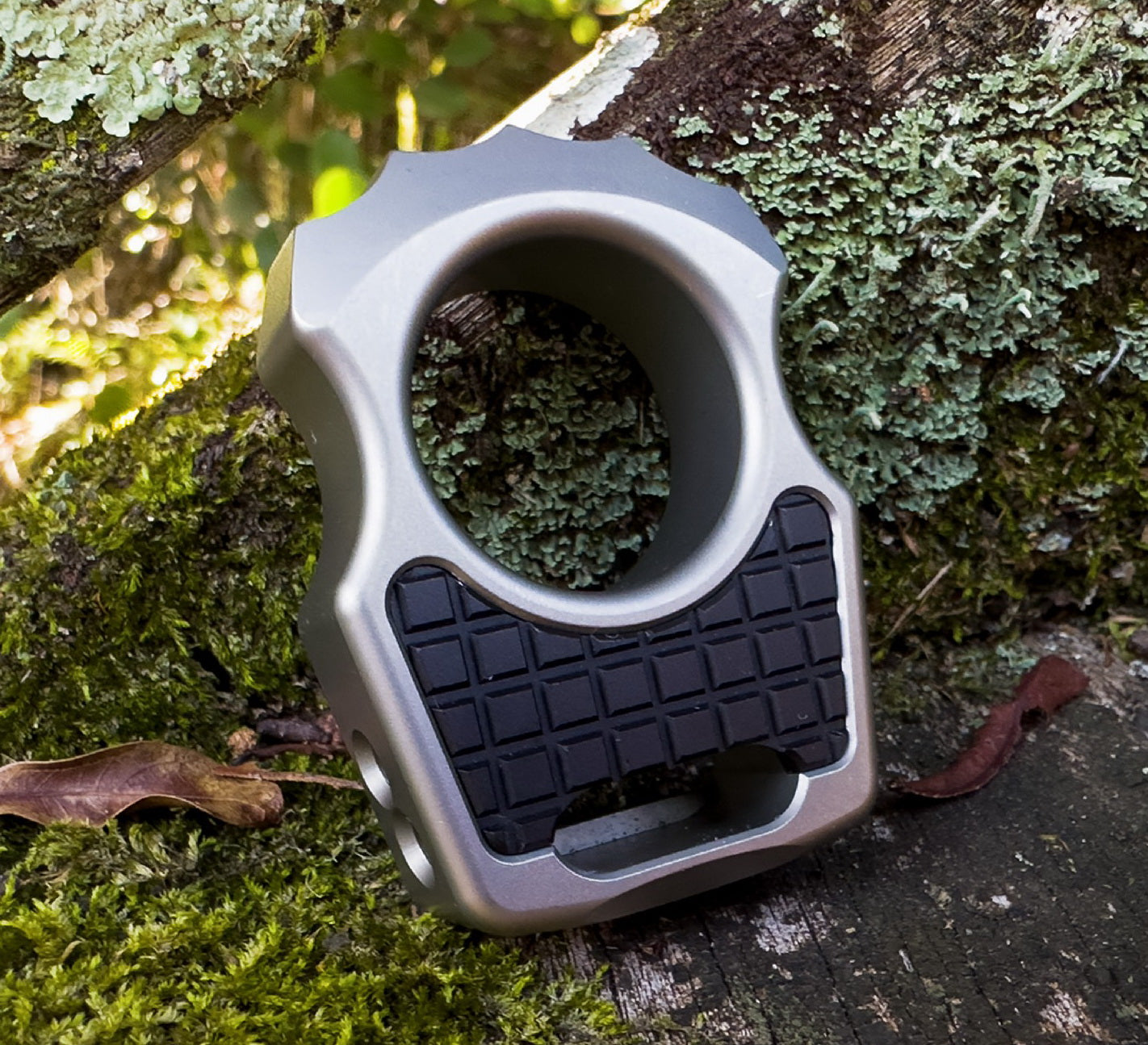 Aluminum Black Anodized Frag Pattern Inlay for Swampy Custom Keychains