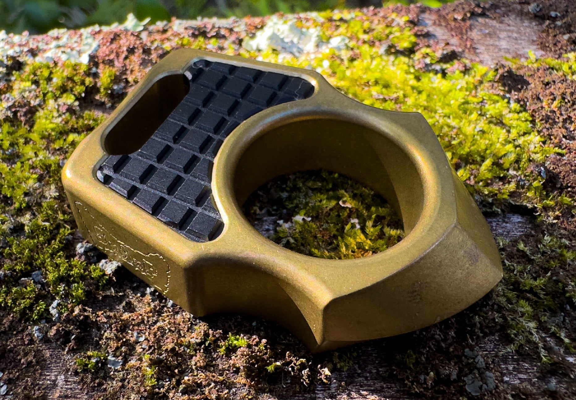 Aluminum Black Anodized Frag Pattern Inlay for Swampy Custom Keychains