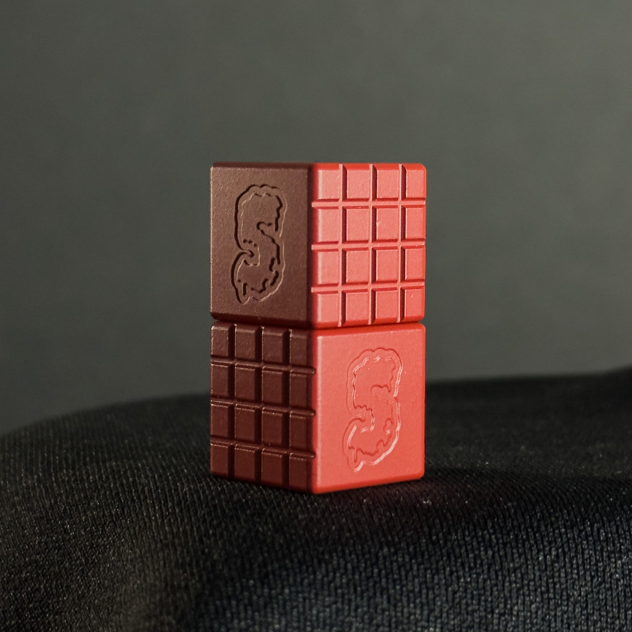 Paracord Bead Cube — Frag Pattern in Firehouse Red Cerakote