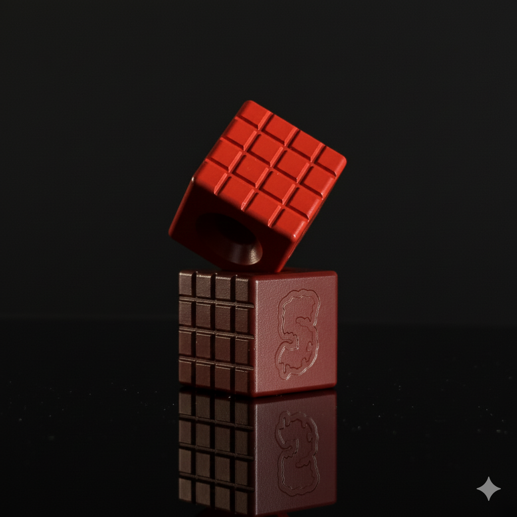 Paracord Bead Cube β Frag Pattern in Firehouse Red Cerakote