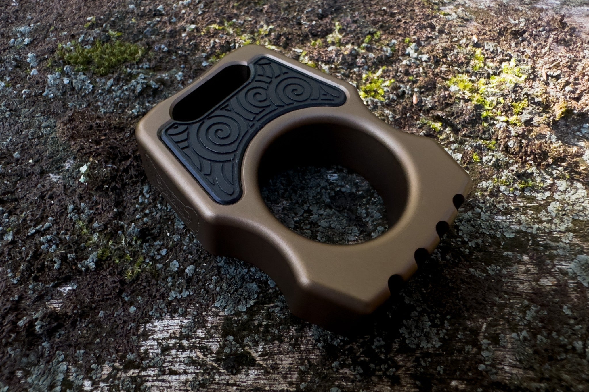 Aluminum Black Anodized Japanese Pattern Inlay for Swampy Custom Keychains