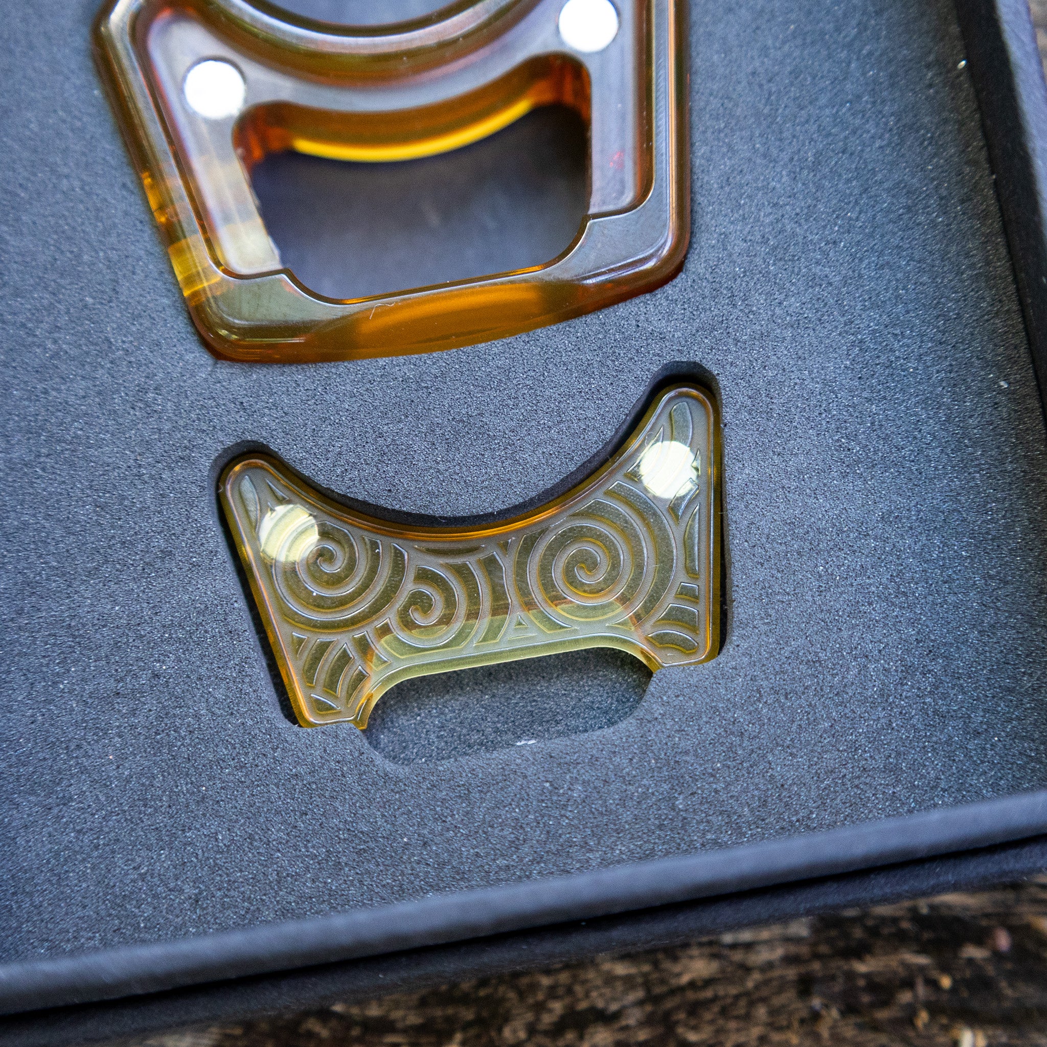 Ultem Japanese Pattern Inlay for Swampy Custom Keychains