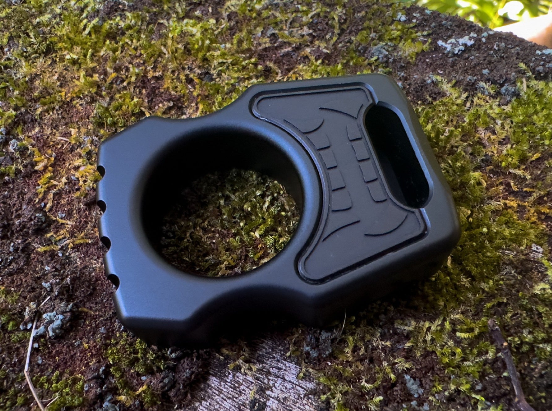 Aluminum Black Anodized Mengu Mempo Inlay for Swampy Custom Keychains