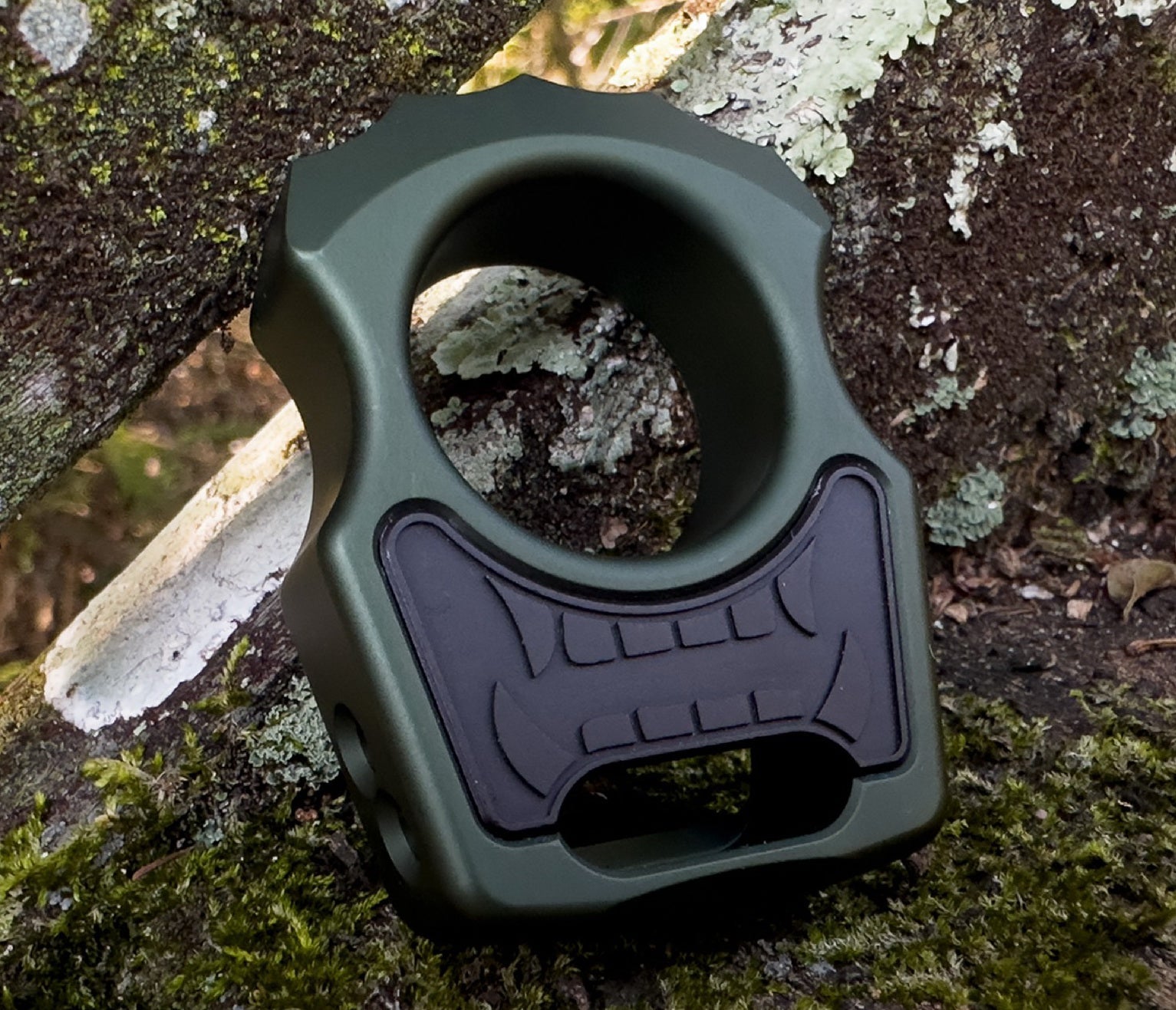 Aluminum Black Anodized Mengu Mempo Inlay for Swampy Custom Keychains