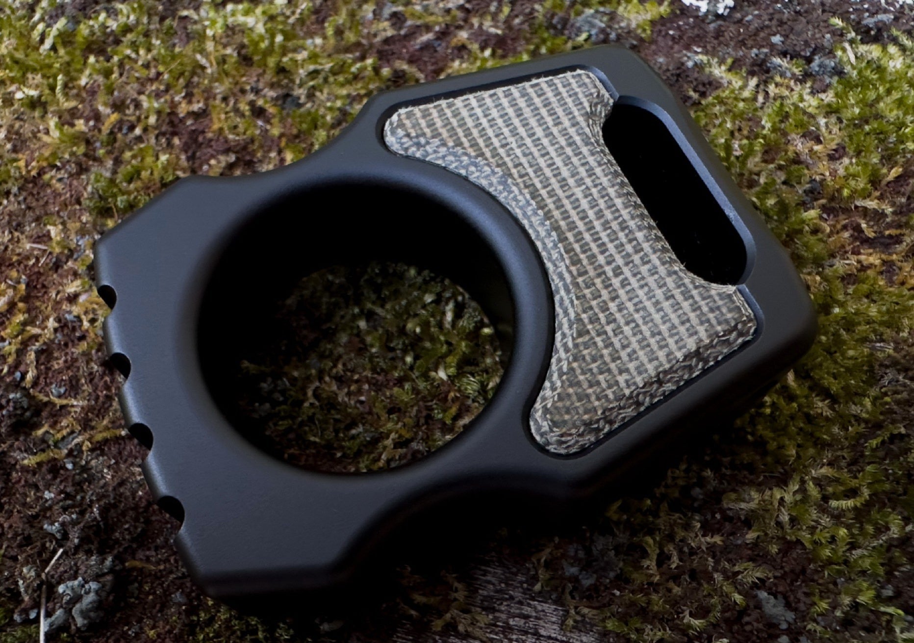 OD Green Canvas Micarta Inlay for Swampy Custom Keychains