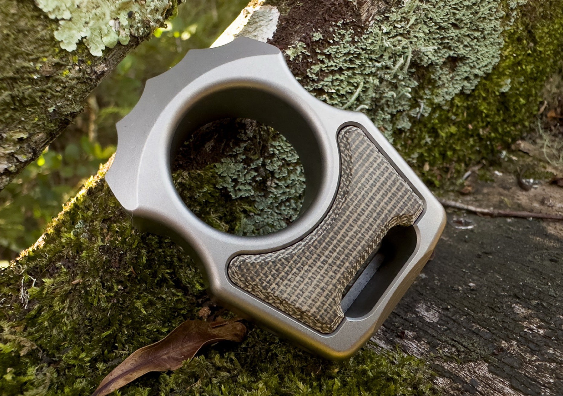 OD Green Canvas Micarta Inlay for Swampy Custom Keychains