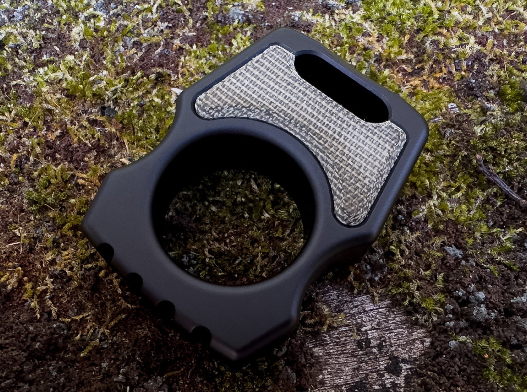 OD Green Canvas Micarta Inlay for Swampy Custom Keychains