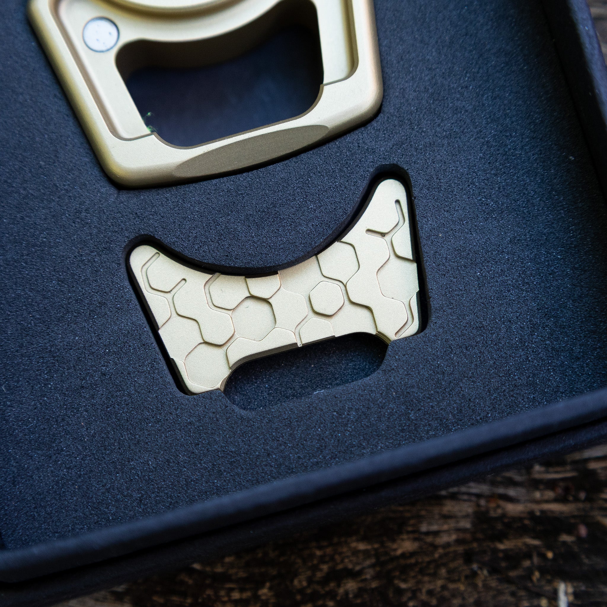Brass Honeycomb Mark 3 Inlay for Swampy Custom Keychains